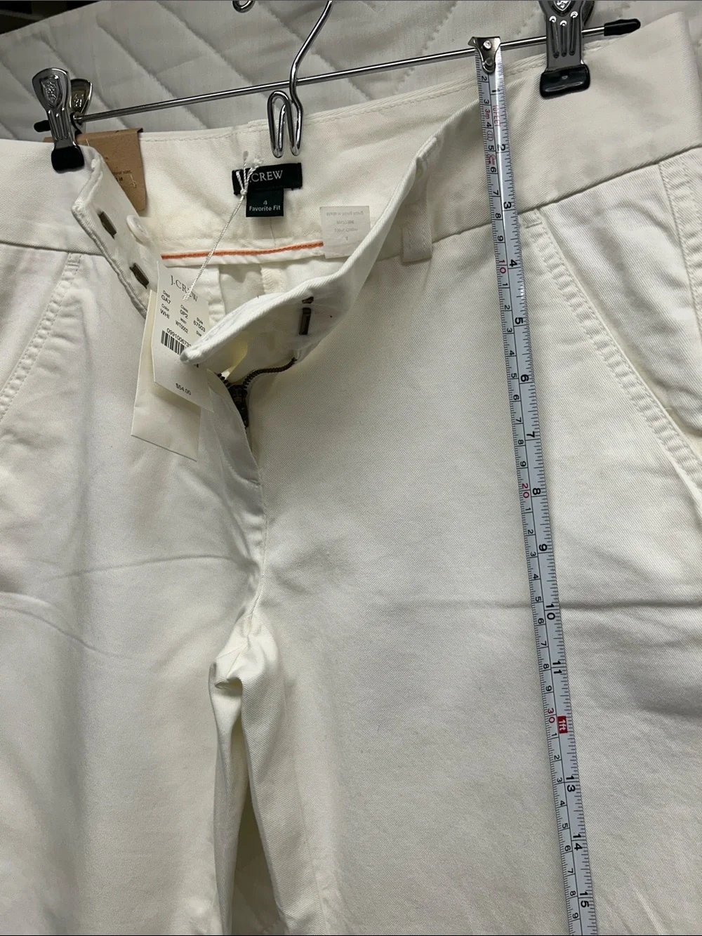 J. Crew Off-White Cropped Straight-Leg Jeans